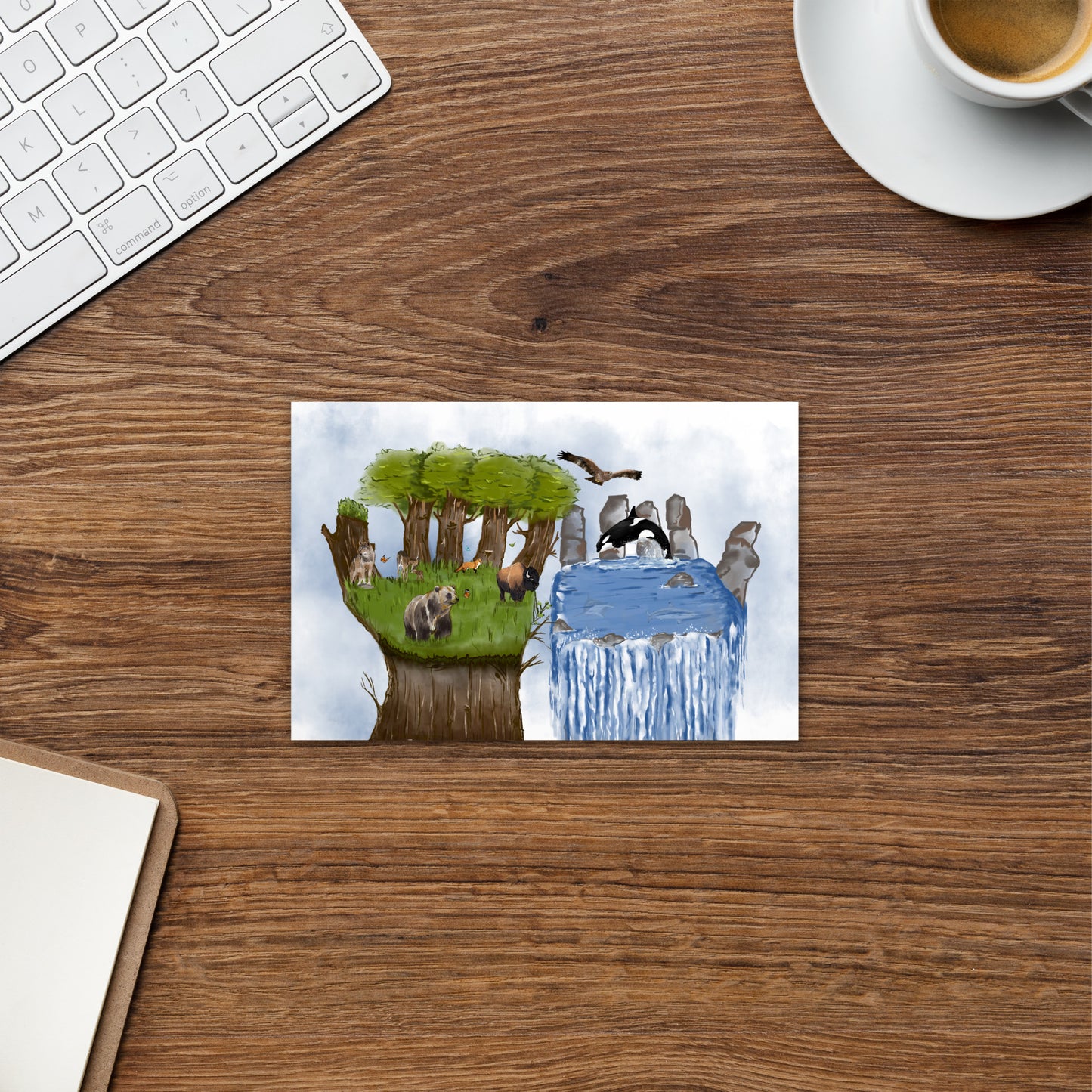 Rewilding Hands Postcard – Nature’s Balance in Your Hands