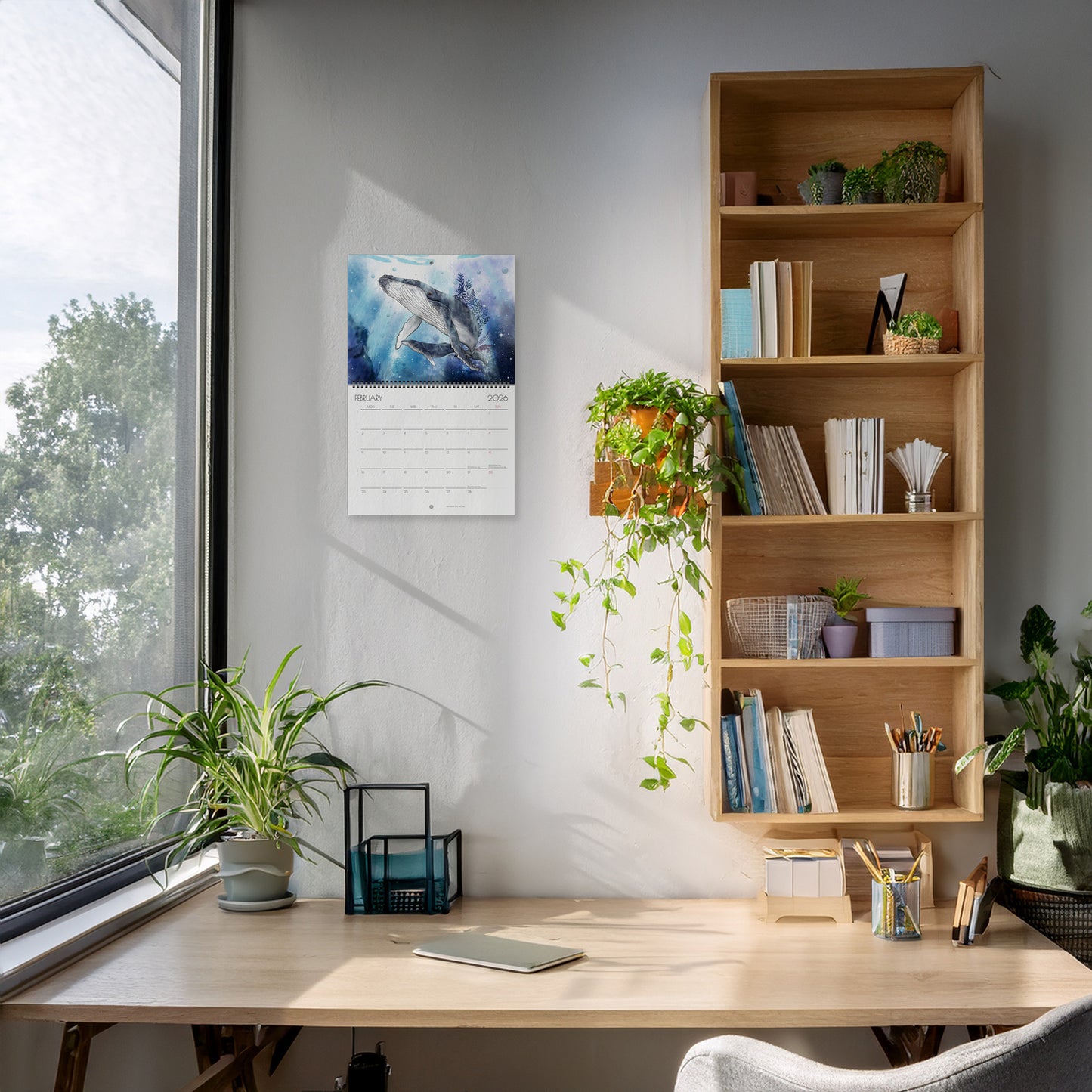 2026 Wildlife Calendar—Mother and Baby Animals Wall Calendar | Nature Art Illustrations